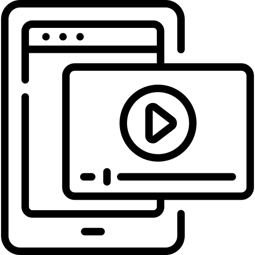 Video player movie entertainment video player icon