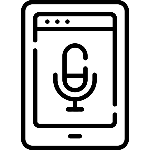 Voice record mobile phone app electronics icon