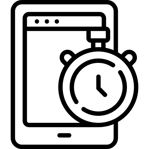 Timer alarm clock electronics time and date icon