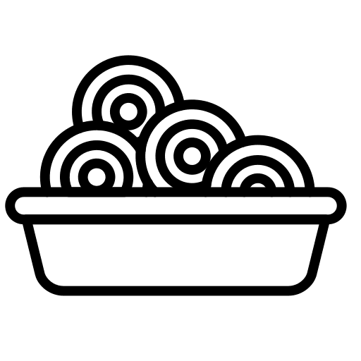 Bowl sweets cookies food and restaurant icon