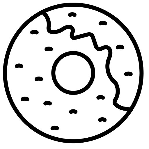 Donut dessert food and restaurant doughnut icon