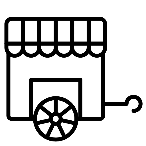 Food cart stall food stall food cart icon