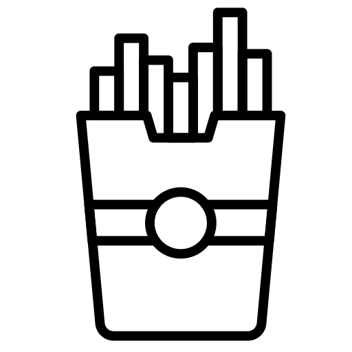 French fries potatoes chips fried potatoes icon