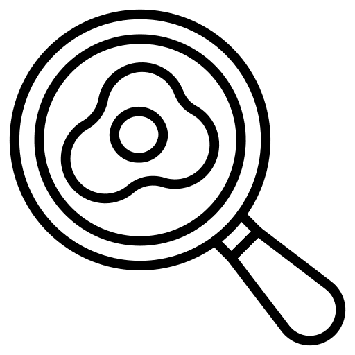 Fried egg kitchenware yolk fried egg icon