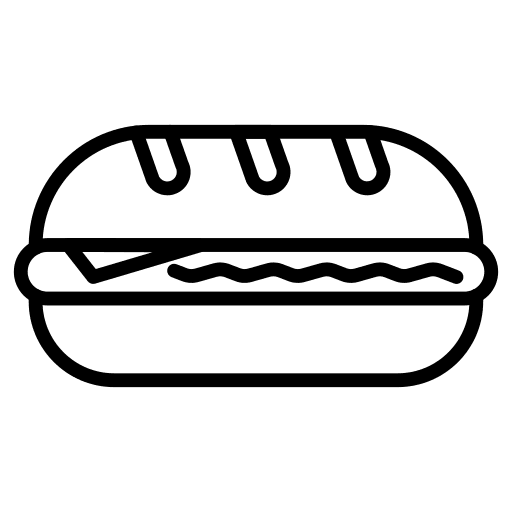 Hot dog food and restaurant mustard hot dog icon