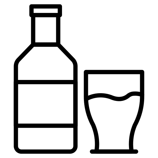 Juice bottle food and restaurant glass orange juice icon