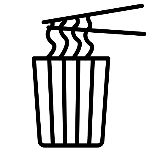 Chinese food take away cooking sticks icon