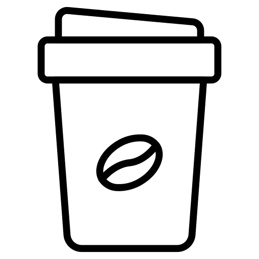 Coffee coffee shop food and restaurant paper cup icon