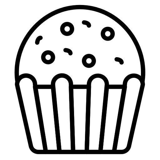 Cup cake bakery cannabis cup cake icon