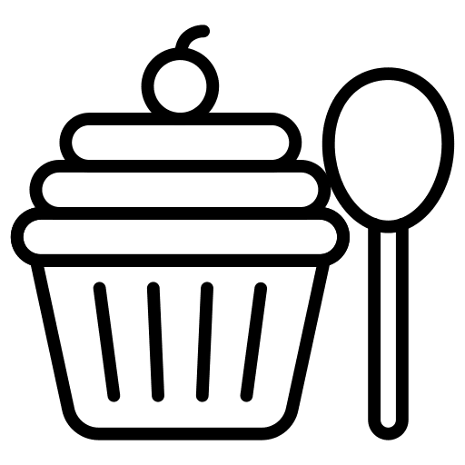 Cup cake cherry cup cake food and restaurant icon