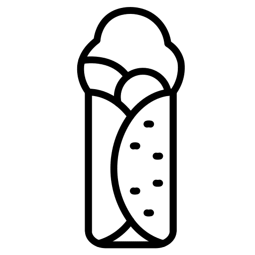 Wrap wrap gastronomy food and restaurant icon