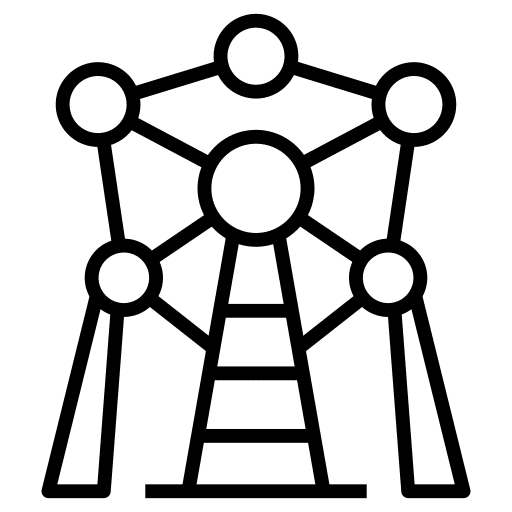 Atomium landmark building atomium icon