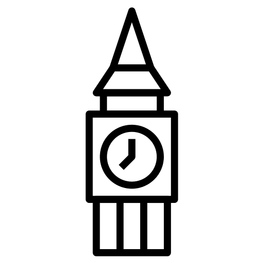 Clock tower monument london clock tower icon