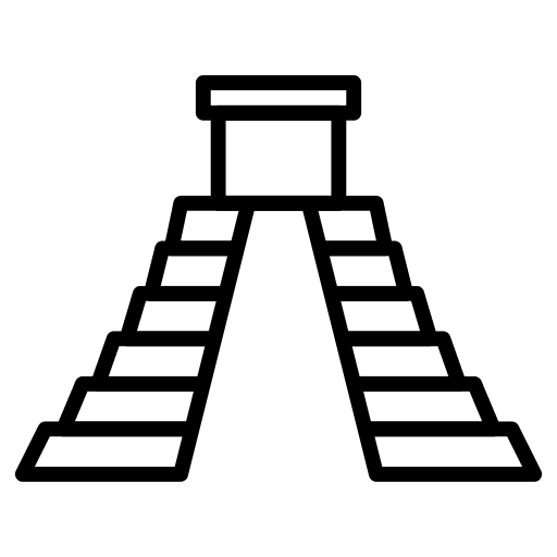 Mayan pyramid cultures monument mexico icon