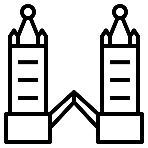 Tower bridge tower architecture and city icon