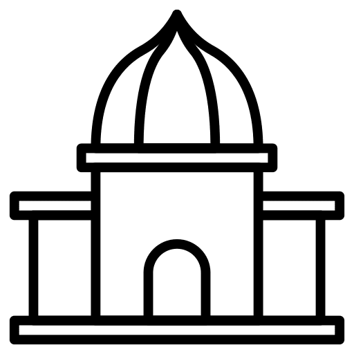 Mosque landmark mosque building icon