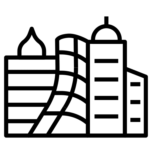 Building landmark architecture and city building icon