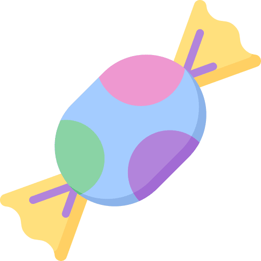 Candy food and restaurant dessert lollies icon