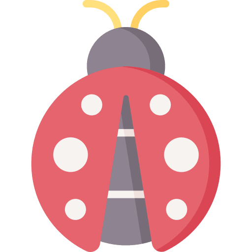 Ladybug garden springtime spring icon