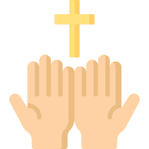 Pray gesture religion faith icon