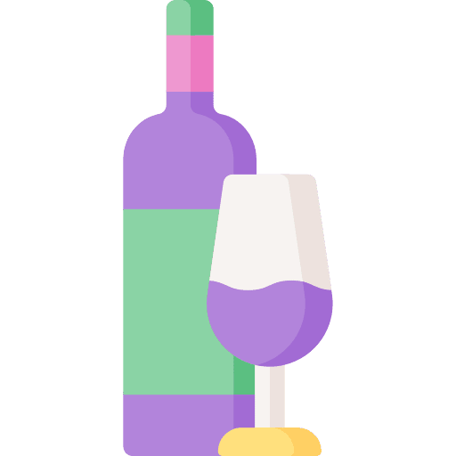 Wine bottle glass alcohol bottle icon
