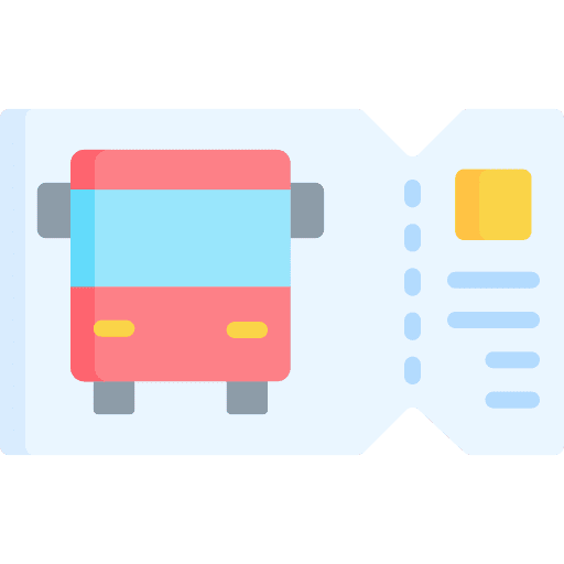 Bus ticket travel holidays ticket icon