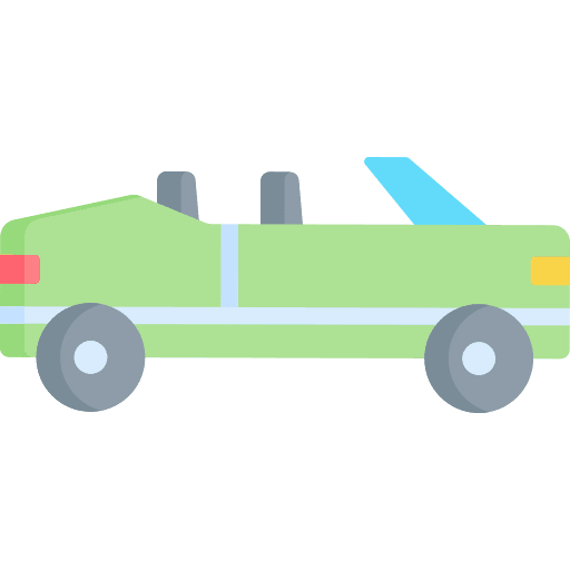 Convertible car racing transport convertible icon