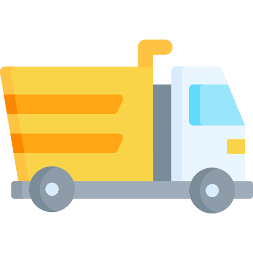 Dump truck transportation heavy vehicle dump truck icon