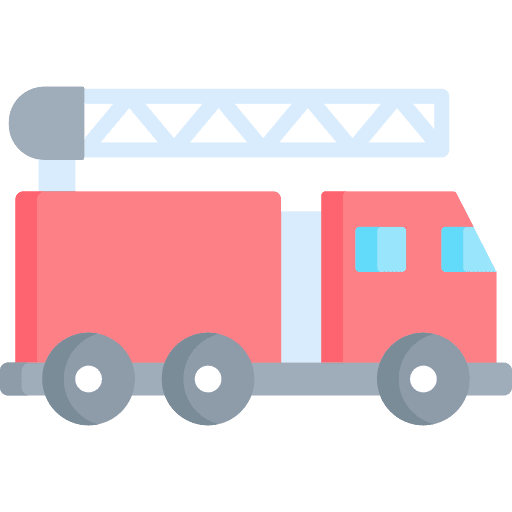 Fire truck transportation firefighter car fire truck icon