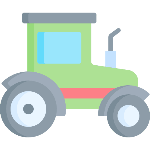 Tractor farming and gardening truck transportation icon