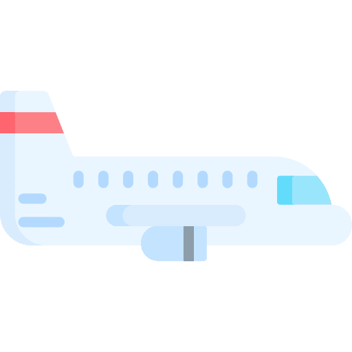 Airplane flight transportation transport icon