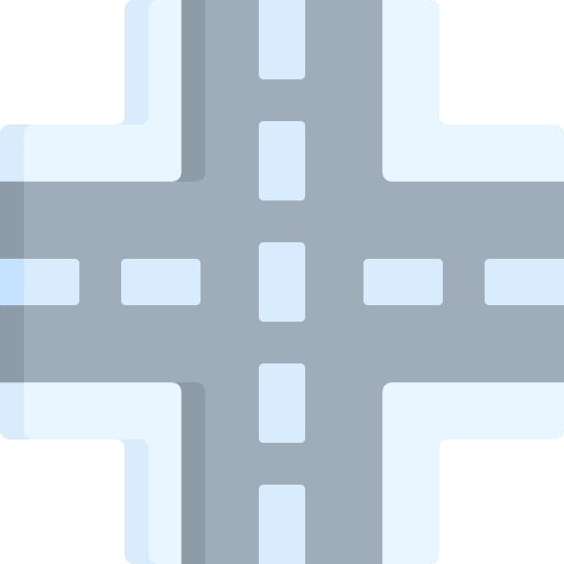 Crossroad crossroad transport transportation icon