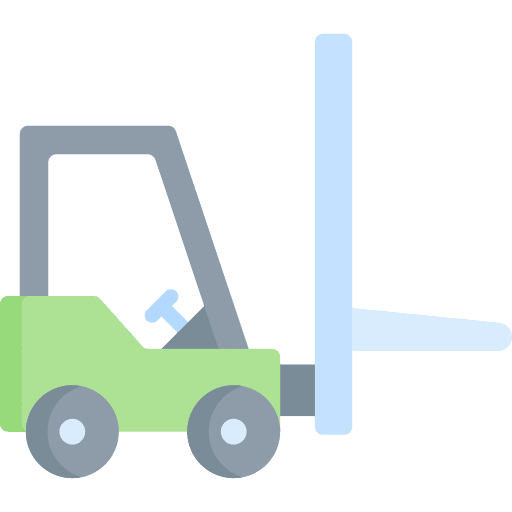 Forklift warehouse logistic lift icon