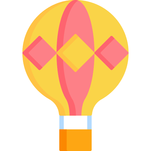 Hot air balloon transport trip hot air balloon icon