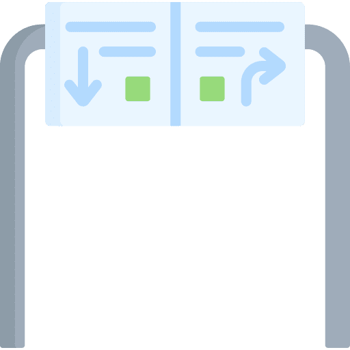 Traffic sign arrow directional sign signboard icon