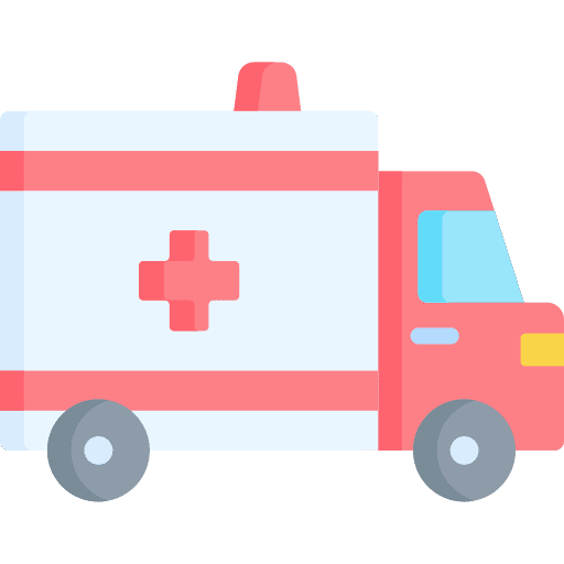 Ambulance emergency medical automobile icon