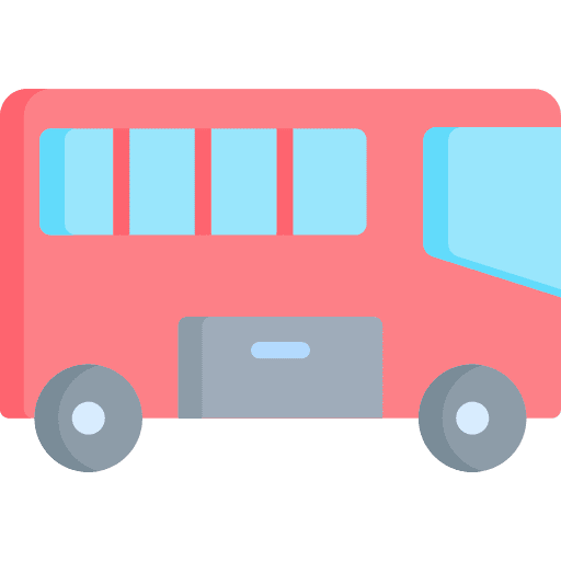 Bus transportation school bus icon