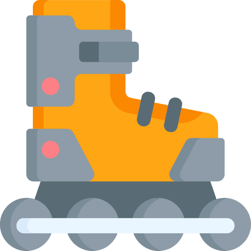 Roller skate skating exercise hobbies icon
