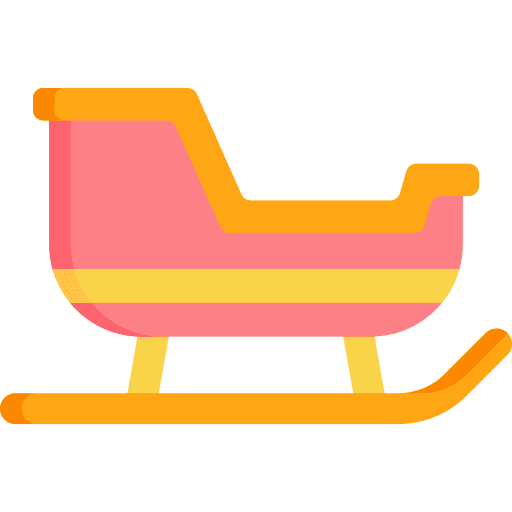 Sled sled present transportation icon