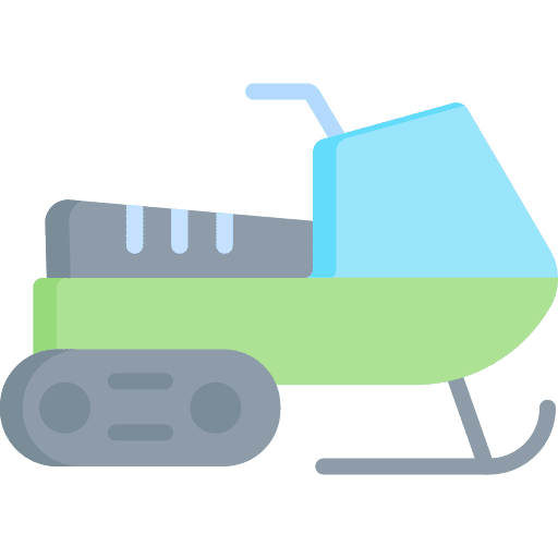 Snowmobile snow vehicle transport winter sports icon