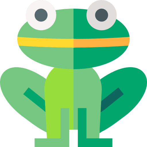 Frog wildlife zoology animal kingdom icon