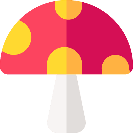 Mushrooms vegetarian vegan autumn icon