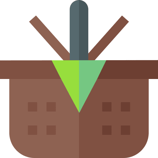 Picnic basket spring wooden food icon