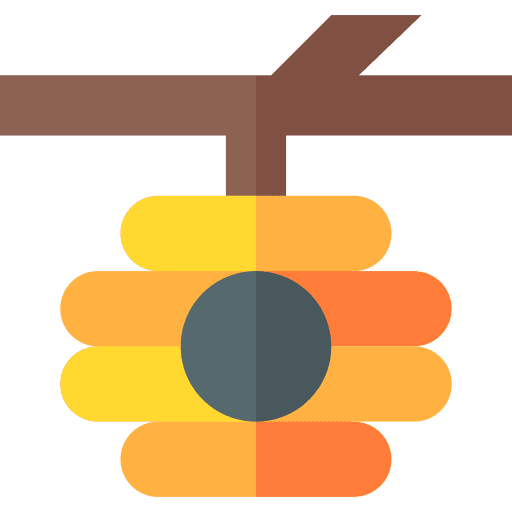 Beehive organic honey bee icon