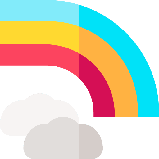 Rainbow meteorology sky spectrum icon