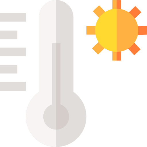 Thermometer celsius spring weather icon