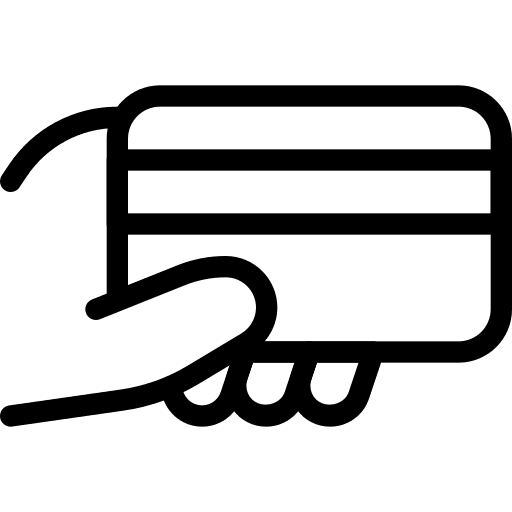 Credit card business and finance hands and gestures payment method icon