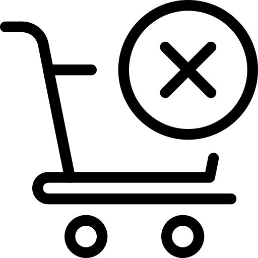 Remove from cart shopping center smart cart supermarket icon