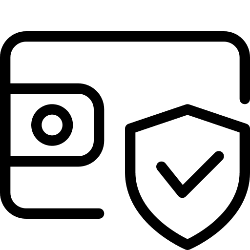 Shield shield purse cash icon