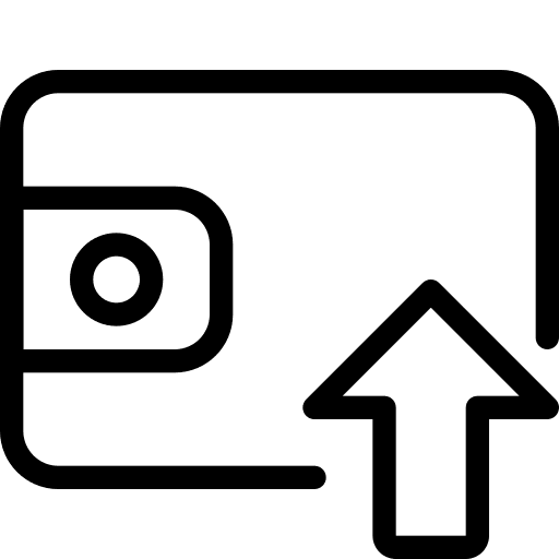 Upload pay bill deposit icon